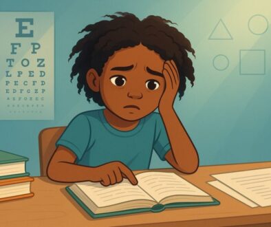 Bright child struggling with reading despite tutoring, illustrating the need for vision therapy evaluation to address underlying visual processing issues